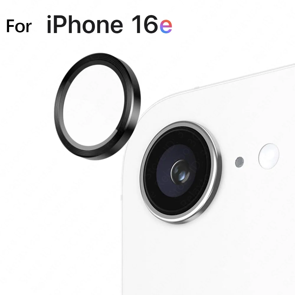 Camera Protector Glass For Apple Iphone 16e 17e 16 e 16 IPhone16e HD Tempered Glass Lens Metal Rear Ring I Phone 16e phone16e 5G