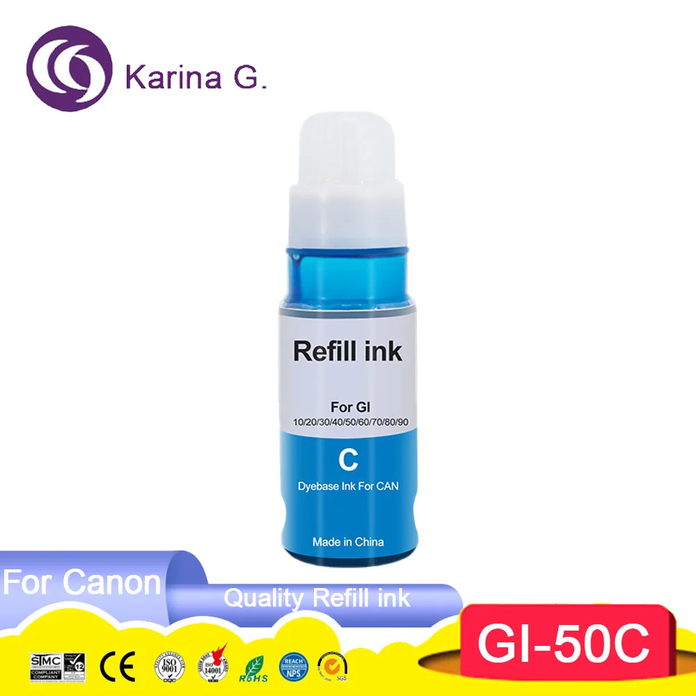 GI-50 GI50 GI 50 Premium Color Compatible Bulk Bottle Water Based Refill Tintas