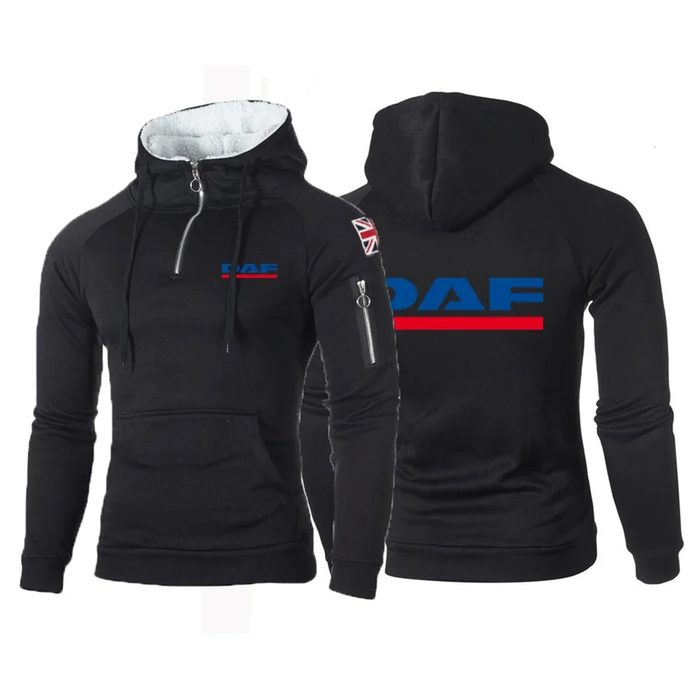 

2024 DAF TRUCKS COMPANY TRUCKER LOGO Men's New Zipper Hoodies Sports Jackets Casual Sportswear Harajuku Hooded Sweatshirt Coats