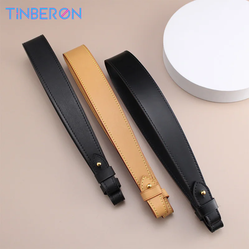 

TINBERON 60CM Shoulder Bag Strap Handbag Handle Strap Replacement Vachetta Leather Beeswax Shoulder Straps Bag Parts Accessories