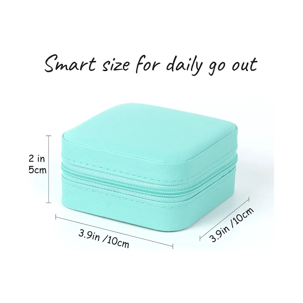 Compact Travel Jewelry Organizer: Portable Case for Rings, Earrings, Pendants, and Necklaces