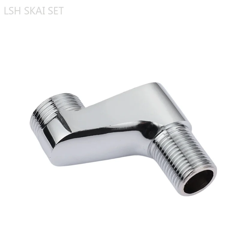 2Pcs Solid Brass Wall Mounted Replacement Angle Valve Shower Faucet Curved Foot Adjustable Adapter Kitchen Bathroom Accessories
