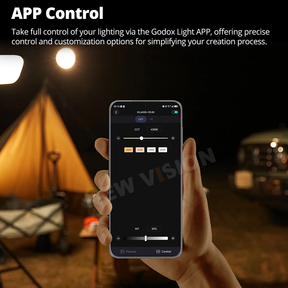 Godox ML60II BI 2800K -6500K LED 비디오 라이트, 무소음 모드, 휴대용 밝기 조정 지지대, 리튬 이온 야외 LED 업그레이드 램프