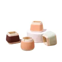 4 Pcs/Bag Silicone Table Chair Protective Cover Non-slip Multicolour Anti-Noise Chair Leg Floor Protectors Durable 4