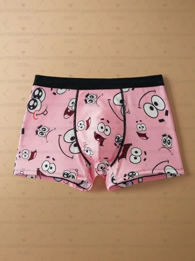 2026 New SpongeBob SquarePants Kawaii Couple Underwear Boxer Shorts For Men Panty Matching Cute Christmas Girlfriend Gift