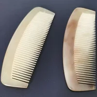 Peigne à cheveux en corne de bœuf naturel, coiffure, mini, document aléatoire, massage, style anti-léges, soins de santé, naturel, ergonomique, portable 4