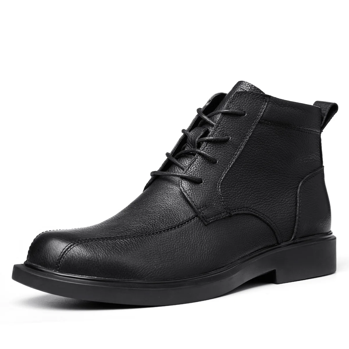 Cashmere Zipper Big Size High Quality Combat Boots Mens Boots and Luxury Shoes Autumn Winter Ankle Boots Genuine Leather Cowhide