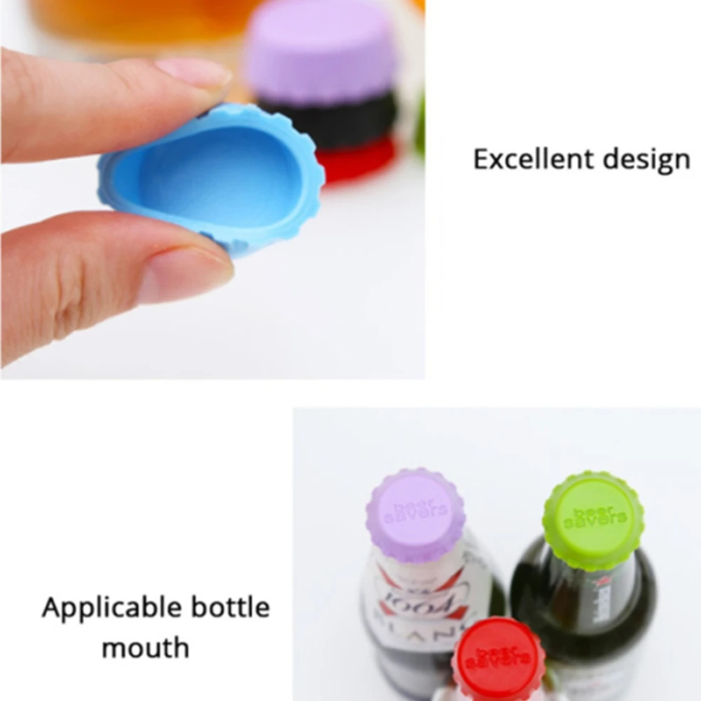 Reusable Silicone Bottle Fresh-keeping Cap Sealed Beer Bottle Cap Vinegar Soy Sauce Protective Stopper 6/12/24/30pcs bottle cap stopper