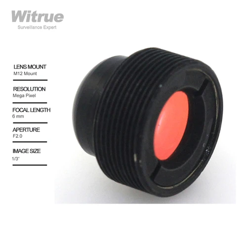 Witrue HD 핀홀 렌즈, 보안 CCTV 카메라용 마운트, 1/3 인치 F2.0, 53 도, 6mm M12 * 0.5 4