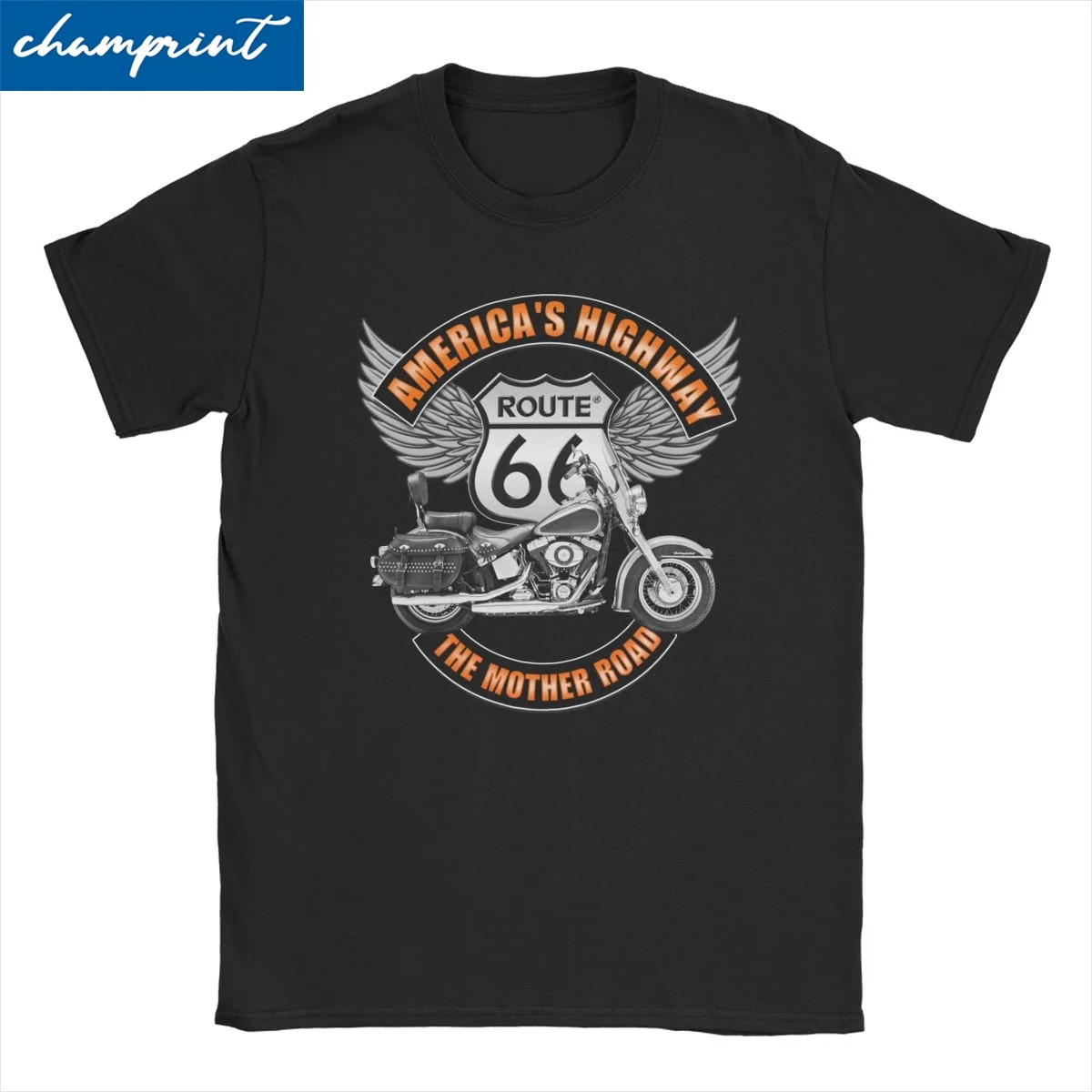 

Футболки для мужчин и женщин на американском шоссе Route 66 Mother Road ретро одежда из чистого хлопка Винтажная Футболка Уникальные футболки