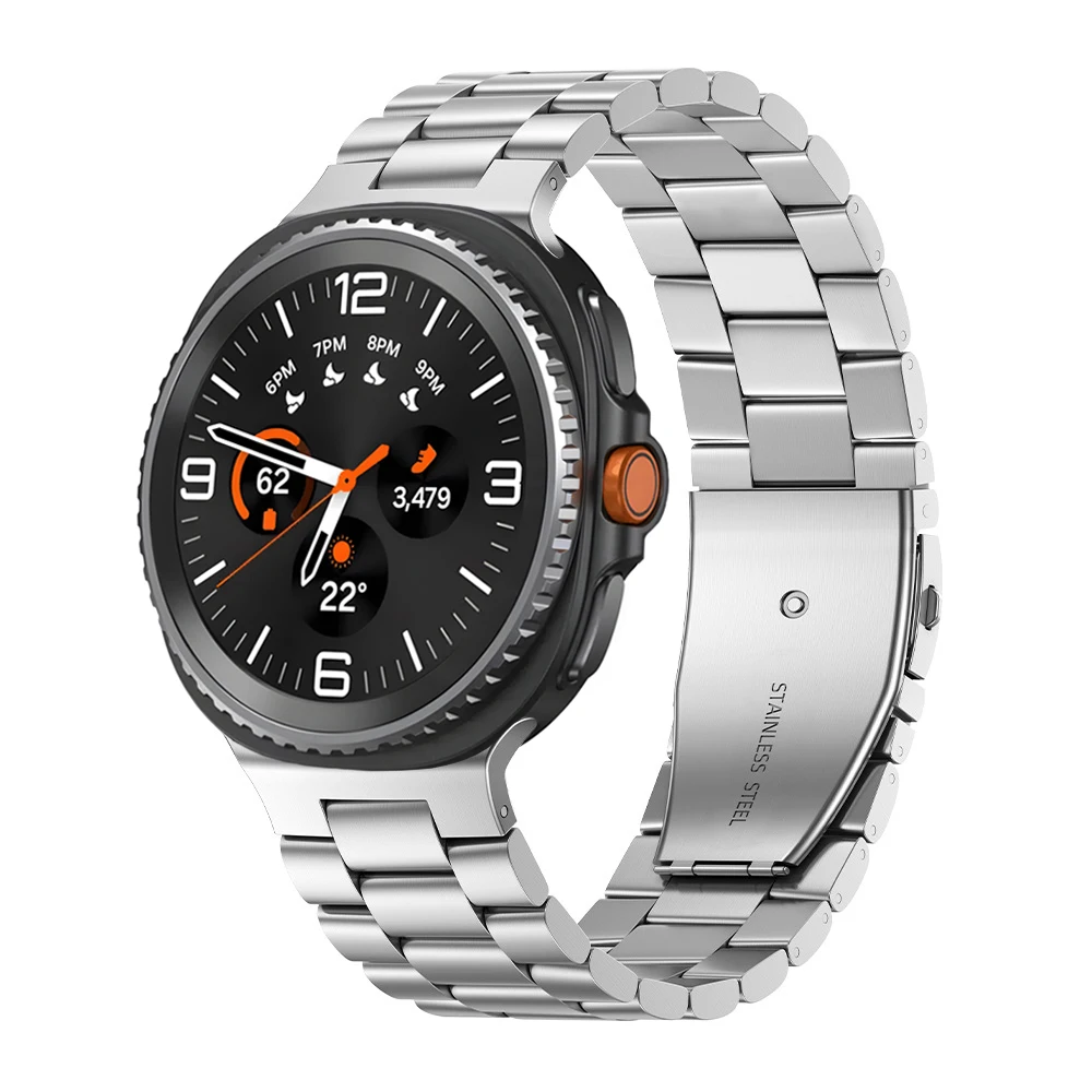Premium Stainless Steel Smartwatch Band - Elegant Metal Bracelet Replacement Strap