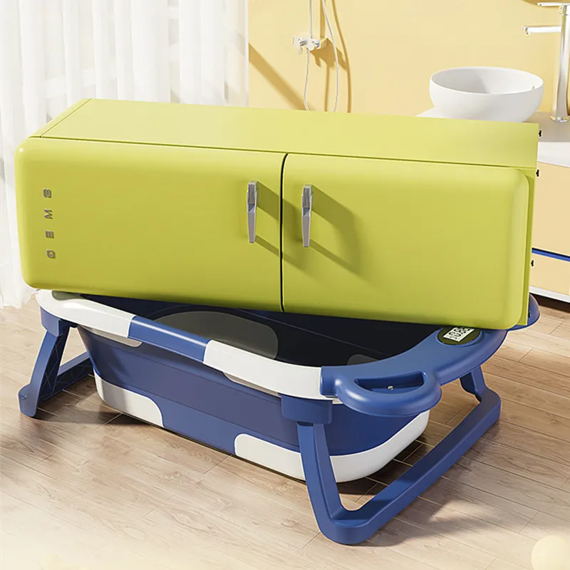 Baby Bath Tub Real-time Temperature Folding Silicone Baby Bathtub
