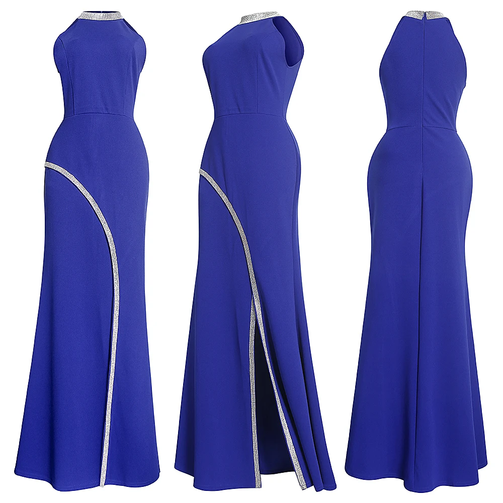 MD Vetement Femme 2022 Sleeveless Evening Dresses Ankara Dashiki Slim Kaftan Dress Vestido Africano Mujer Elegant Fashion Gowns