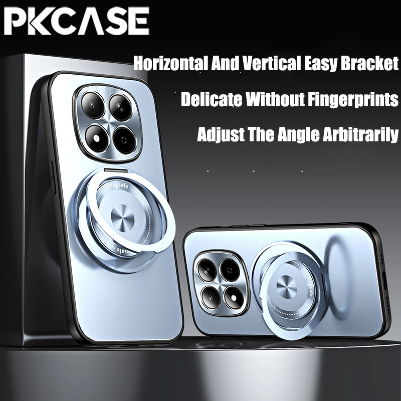 PKCASE 360° Rotating Magnetic Bracket Case with Matte Lens Protective Cover