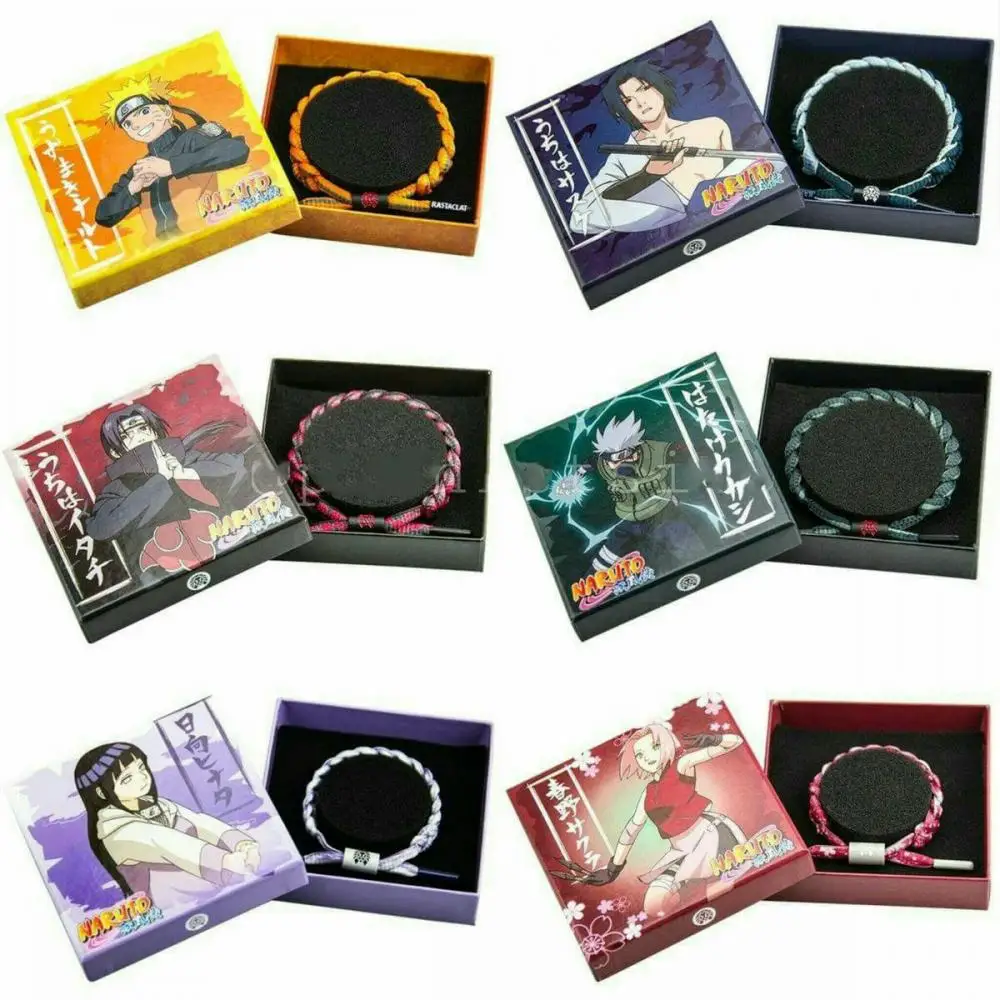 

Cartoon Naruto Hyuga Hinata Haruno Sakura Uzumaki Naruto Children Anime Handsome Versatile Woven Hand Rope Kids Bracelet