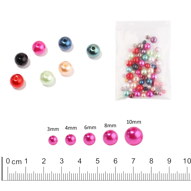 Colorful Acrylic Pearl Beads