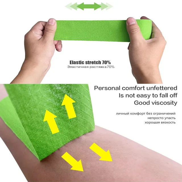 7.5cm Kinesiology Tape Athletic Elastoplast 5m Sport Recovery Strapping Gym Waterproof Tennis Muscle Pain Relief Bandage 3