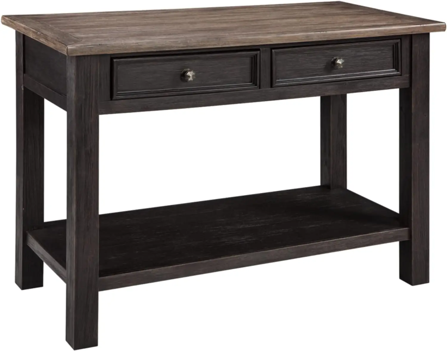 

Design by Ashley Tyler Creek Modern Farmhouse Sofa Table, Brown & Black