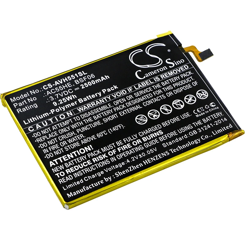 Аккумулятор для Archos 55 Helium Ultra A55 AC55HE BSF06 2500 мАч | Электроника
