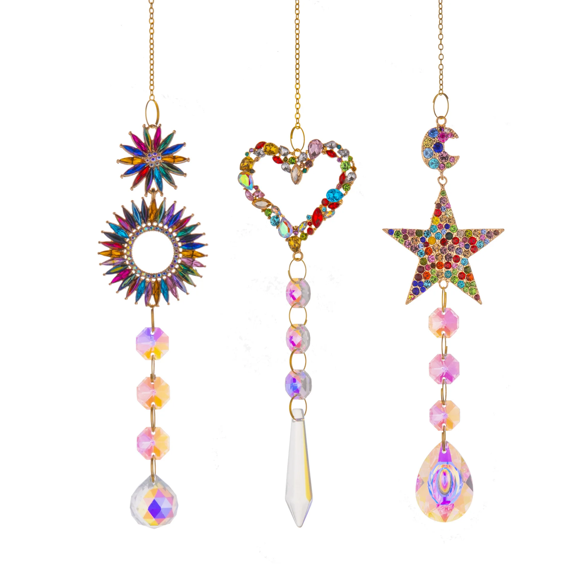 Crystal Suncatcher windgong 2 stuks kristallen zonnevanger prisma's Crystal Suncatcher windgong 2 stuks kristallen zonnevanger prisma's