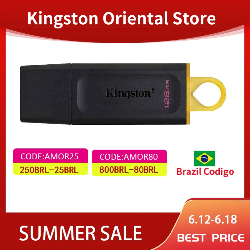 Kingston-unidade Flash Usb Pendrive Disco Metal u Cartão de Memória Flash 16gb 32gb 64gb 128gb 3.1
