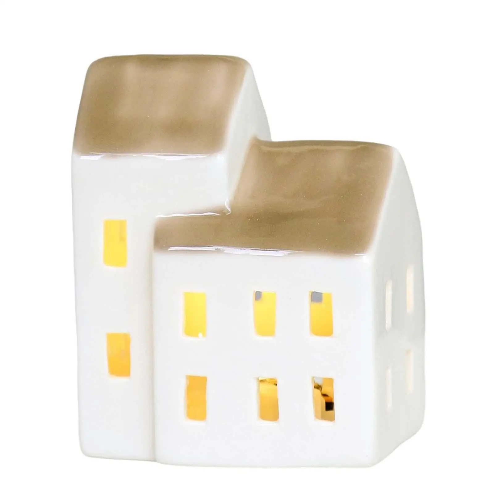 

Ceramic House Candle Holder Decorative Ornaments Stand Ornament for Desktop
