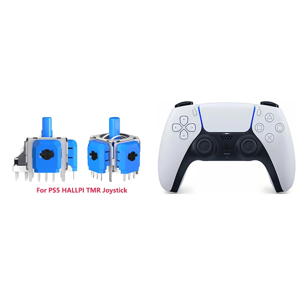 Joystick Replacement Game Joystick 10pcs HALLPI TMR Electromagnetic Analog Joystick For PS5 DualSense Replacement Thumbstick Anti-drift Hall Effect Control Stick