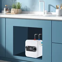 Chauffe-eau électrique 8L/2,11 gal, sortie supérieure, alimentation en eau chaude instantanée pour la maison, la cuisine et la salle de bain - 30-65 ° C/86-149 ° F, 220V 2