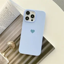 Candy Color Love Heart Silicone Soft TPU Phone Case - Vibrant & Stylish Back Cover for iPhone 18 Pro Max (Gray Blue)