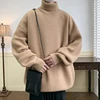 2024 Autumn Winter Men Turtleneck Sweaters Mens Oversized Warm Sweater Women Knitted Jumpers Vintage Pullovers Mens Clothing 2