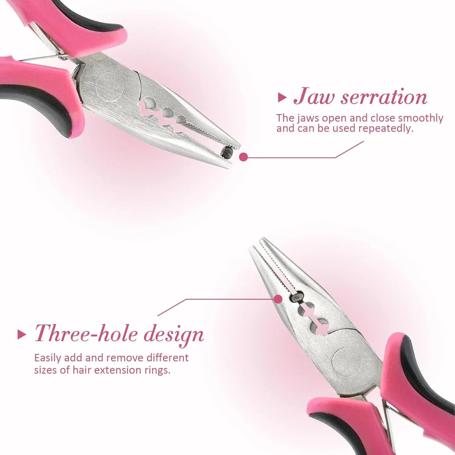Tongs forExtension Plier 1pcs Hair Extension Plier 3 Hole Mini Pliers Stainless Steel Wig Tools Removal Accessory For I tip Hair