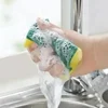 100/1Pcs Kitchen Dishwashing Sponge Soft Absorbent Clean Rub Pot Rust Scouring Pad Removing Kits Household Cleaning Brush Sponge 4