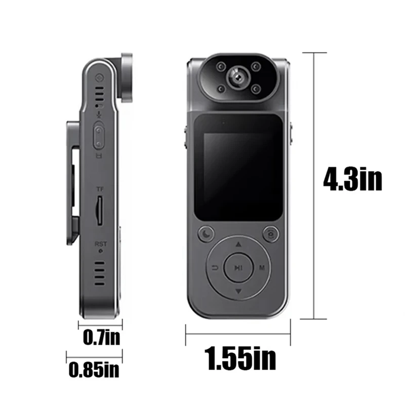 3CGRO-1080P Protable Digital Camera With Rotatable Lens Sports Camera Voice Recorder Bodycam For Journalists And Adventurers 5