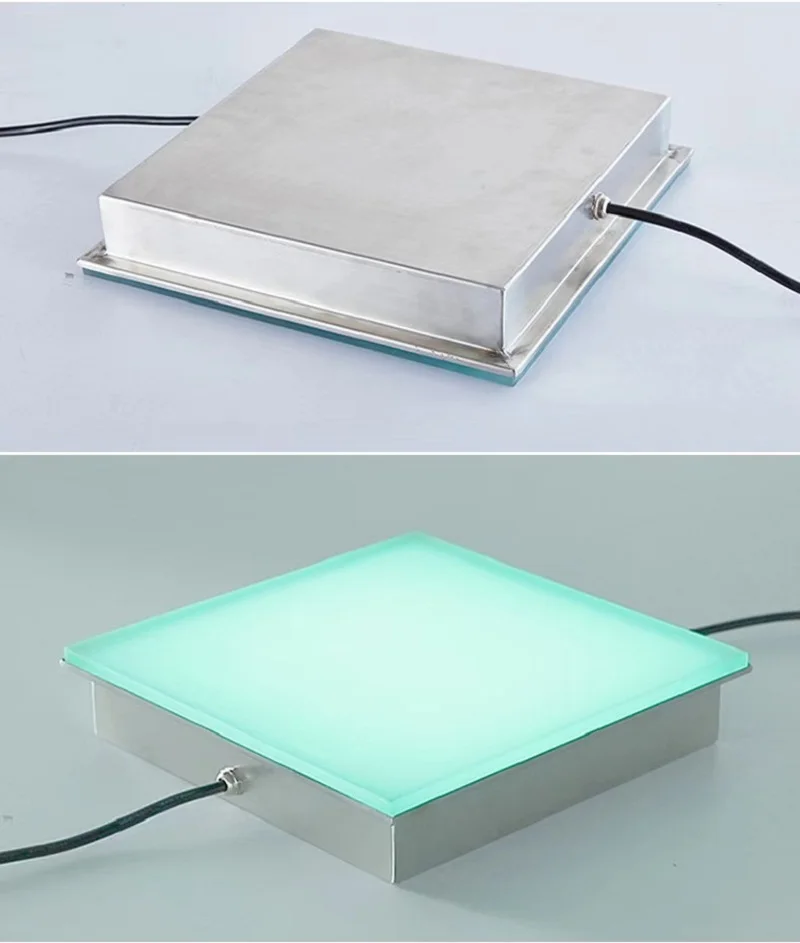 1pcs game RGB 300*300mm waterproof LED underground tile light outdoor garden road park led floor light stage floor tile sign