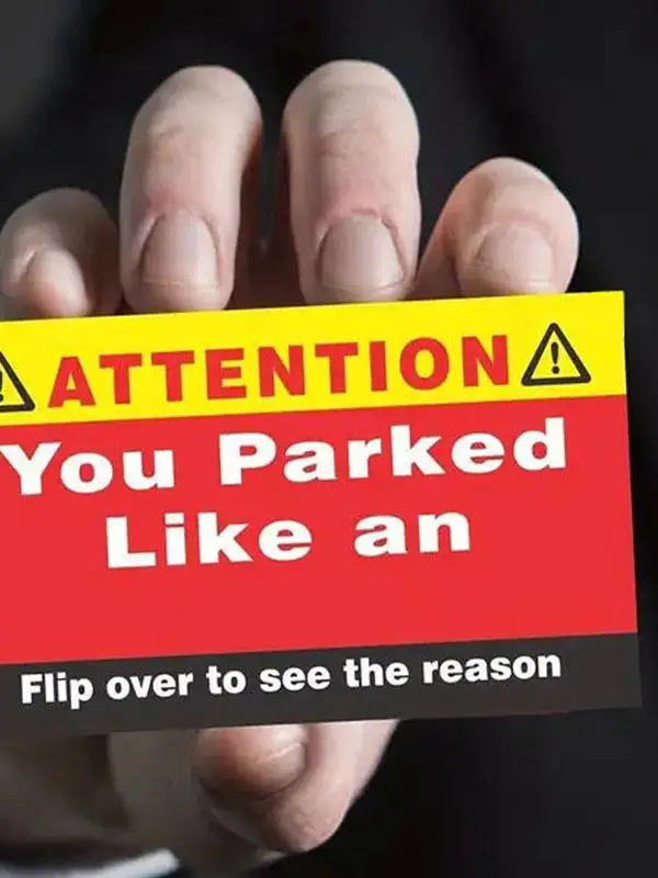 100Pcs 바보처럼 공원에 주차하십시오 명함 나쁜 주차 카드 재미 있은 주차 위반 나쁜 카드 위반 성인 양말 Stuffer