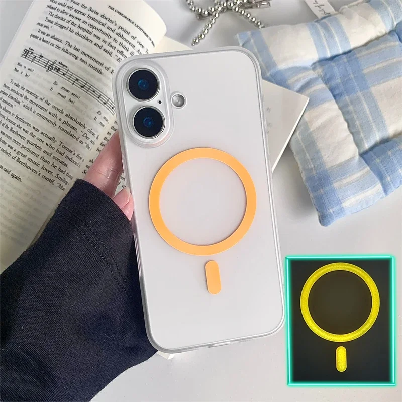Luminous Matte Magnetic Hard Case with Magsafe Compatibility