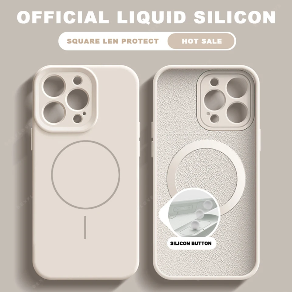 Magnetic Silicone Phone Case with Wrist Strap and Lanyard