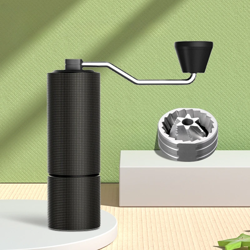 

LEEDOAR Coffee Grinder Chestnut Manual Coffee Grinder Burr Inside High Quality Portable Hand Grinder with Dual Bearing