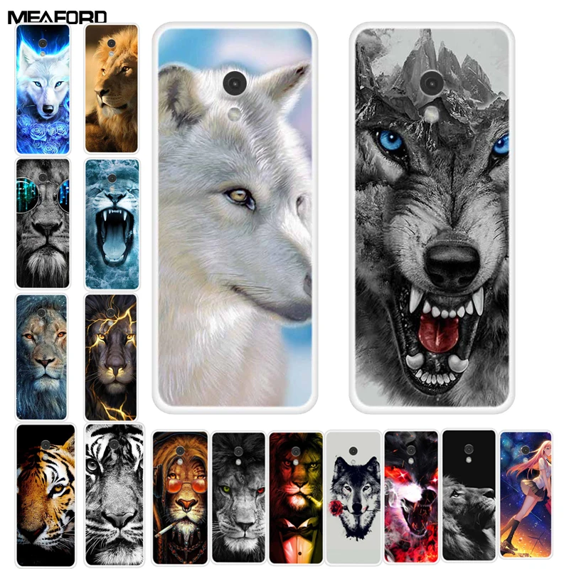 Wolf and Lion Clear TPU Silicone Soft Phone Case - Cute Back Cover
