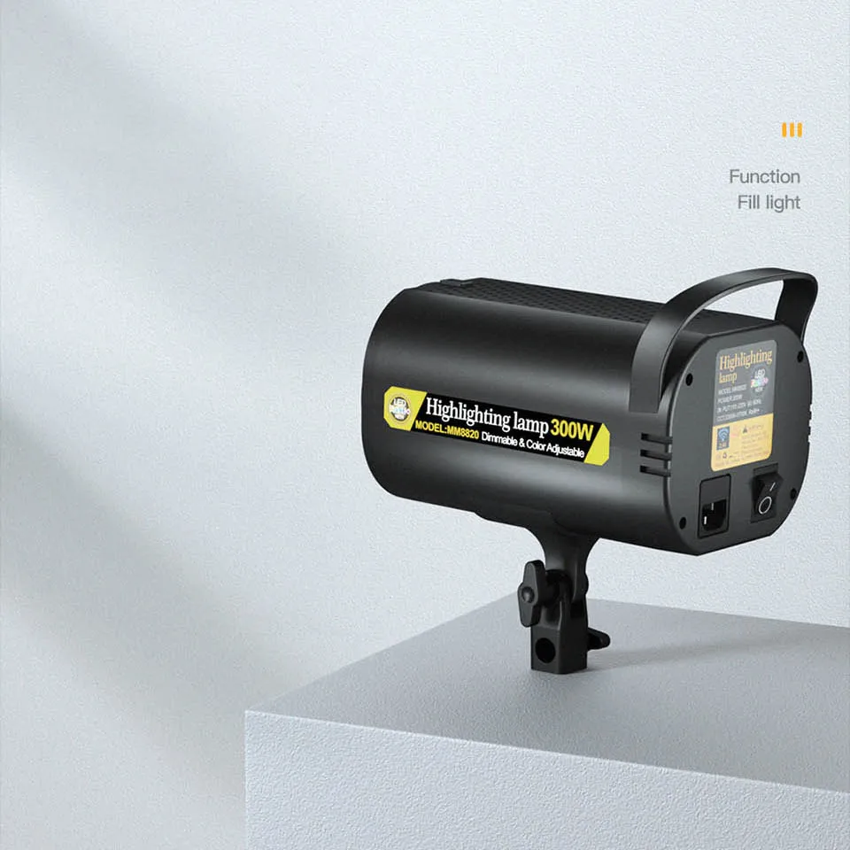 최고 300W LED 사진 조명, 5700K 무단 디밍 비디오 라이트, 사진 스튜디오 라이브 필 라이트, 전문 사진
