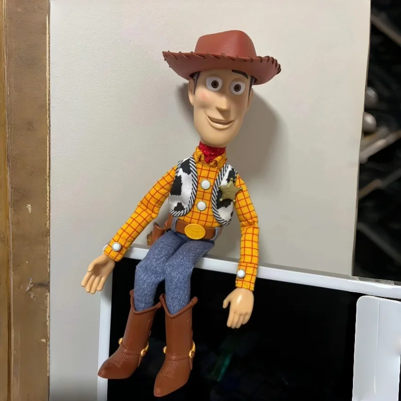 In Stock Pixar Toy Story5 40cm Woody Action Figures English Sound Character Doll Cloth Cowboy Movie Merchandise Collection Gifts - 2