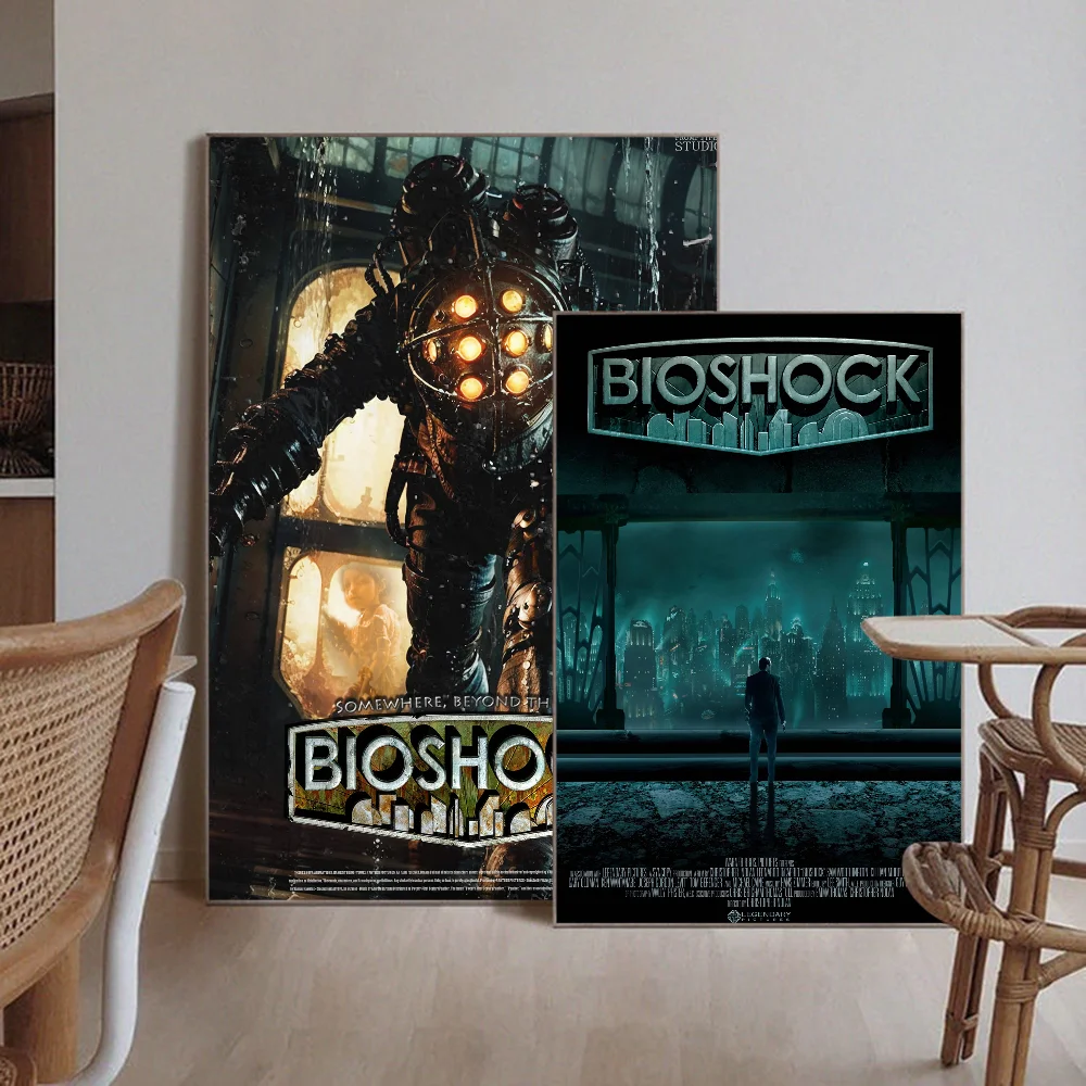 Bioshock Infinite Shooting Whitepaper Poster HD Quality Poster Wall Art Painting Study Room Wall Decor poster prints movie poster anime poster vintage posters