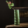 Bamboo Cylindrical Vase Ceramic Imitation Bamboo Vase Creativity Flower Arrangement Vase Office Desktop Decorations Home Decor 1