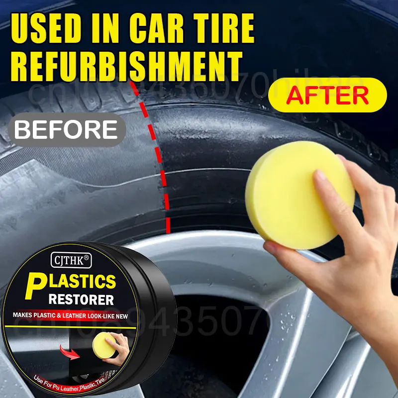Car Plastic Restorer Auto Interior Panel Renewal Wax Coating Leather Plastic Rubber Polish Repair Auto Reconditioning Cream Care 6