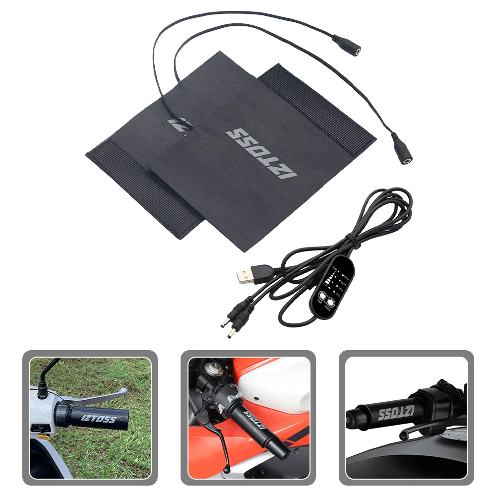 

2Pcs Heated Atv Hand Grips Universal Heated Hand Grips Sleeves Warmers Handlebar Grips Heated Voltmeter Usb Motorcycle