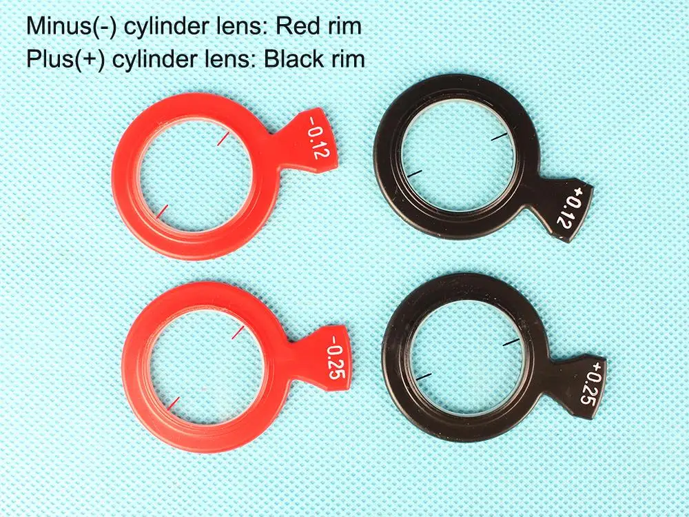 1pc ±0.12D~±4.00D Optical Ophthalmic Lens Trial Lens For Trial Lens Set Plastic rim DIA 26mm