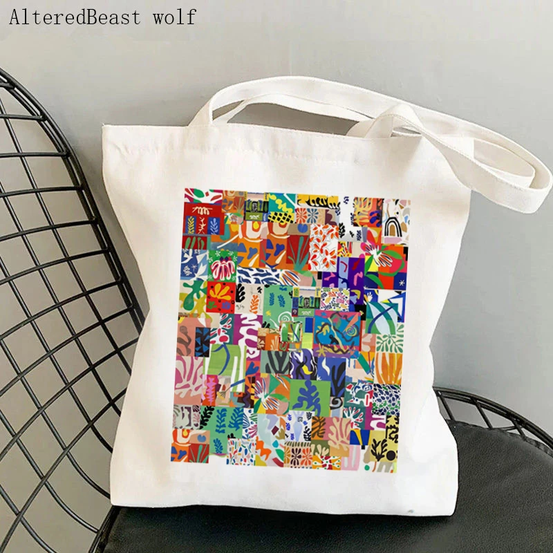 

Women Shopper bag Henri Matisse Cutouts Kawaii Bag Harajuku Shopping Canvas Shopper Bag girl handbag Tote Shoulder Lady Bag