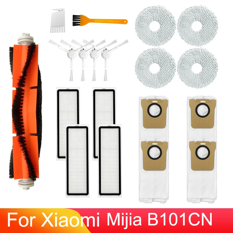 

For XIAOMI Mijia B101CN All-In-One Robotic Vacuum Cleaner Main Side Brush Filter Mop Cloth Dust Bag Fit Replacement Accessories