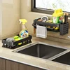 New Style With Tray Space Kitchen Storage Rack Sink Drain Rack Sponge Organizer Hanging Soap Drainer Shelf Shelves 3