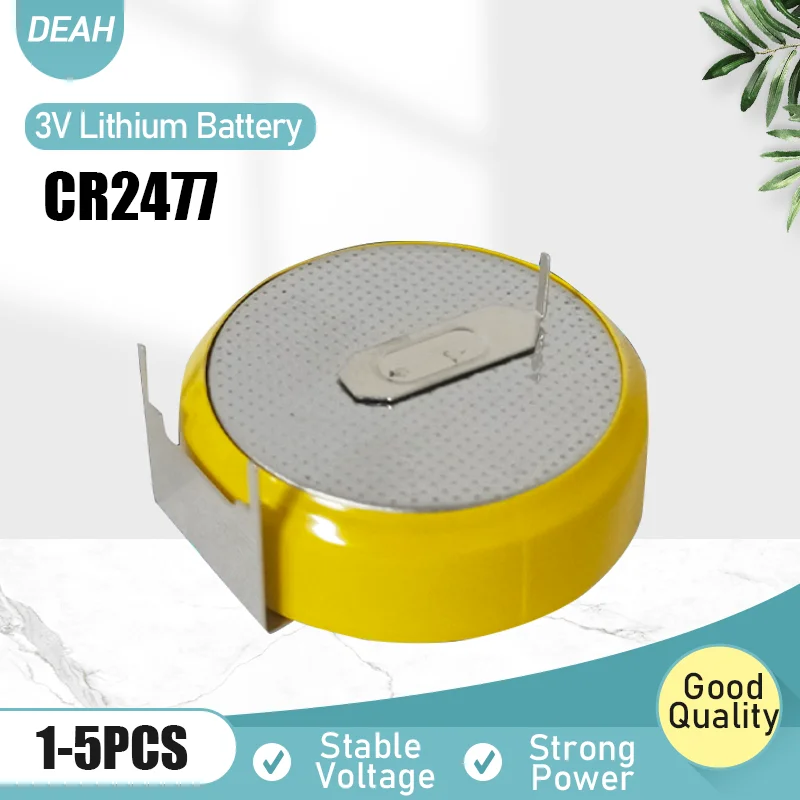 15PCS CR2477 CR 2477 CR2477T 950mAh 3V Lithium Batteries 3 Feet